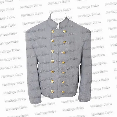 Us Civil War Double Breast Plain Grey Shell Jacket - All Sizes • $75.53