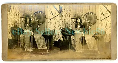 Risque - ART NOUVEAU BEAUTY ON BED - Vintage Stereoview Woman • $30