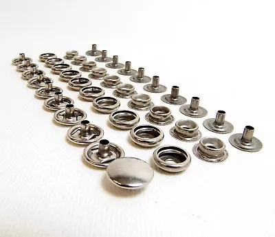 Snap Fasteners Stainless Steel 80 Piece Set Marine Grade Snaps • $20.95