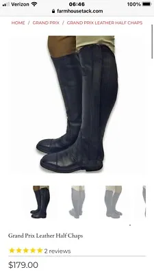 Grand Prix Leather Half Chaps • $130