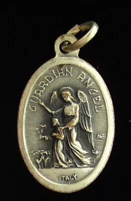 Vintage Guardian Angel Medal Religious Holy Catholic Saint Raphael • $7.99