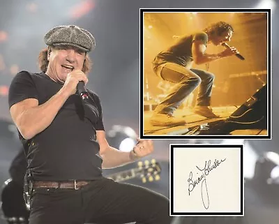 Brian Johnson Acdc Signed Photo Mount   • £165