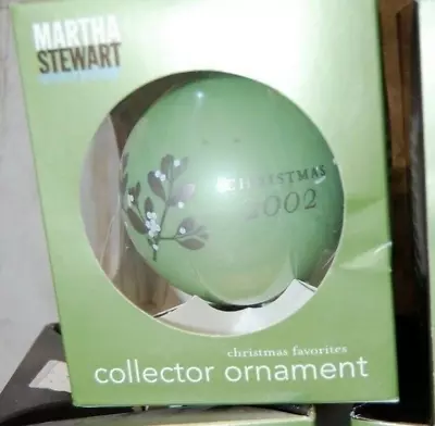 Martha Stewart Christmas Favorite Collector Ornaments 2002 Green 3 1/4  In Box • $6.99