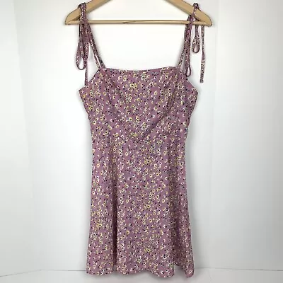 NWT Zaful Floral Tie Strap Apron Mini Sundress Size 4 • $13.99