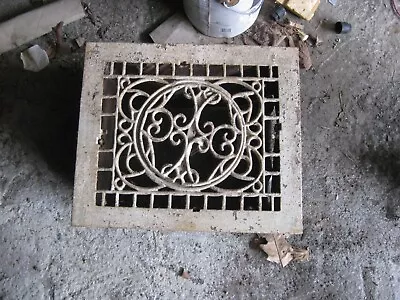 Vtg Antique Ornate Cast Iron Floor Grate Register Vent 14X12x7  Victorian  Deco • $89.95