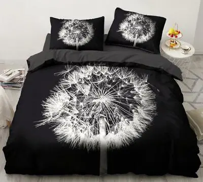 3D White Dandelion ZHUB780 Bed Pillowcases Quilt Duvet Cover Queen King Zoe • £83.99