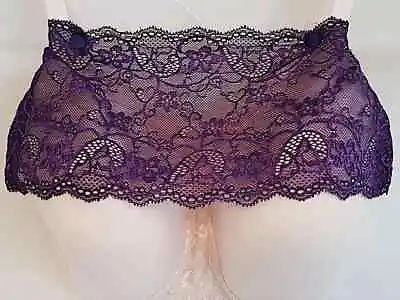 Modesty Panel Quality Stretch Lace Fabric Purple. Small Medium Large XL • £5.99