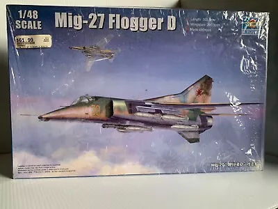 Trumpeter MIG-27 Flogger D Russian Fighter Model Airplane Kit - 1/48 Open Box • $45