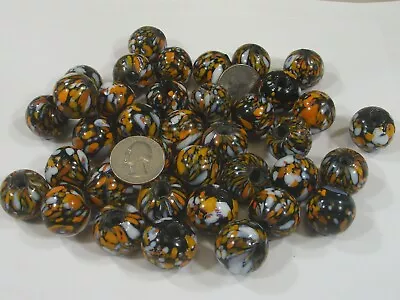 2 Pounds Large Multicolor India Handmade Millefiori Glass Beads Bulk (KAP-66) ⭐ • $25