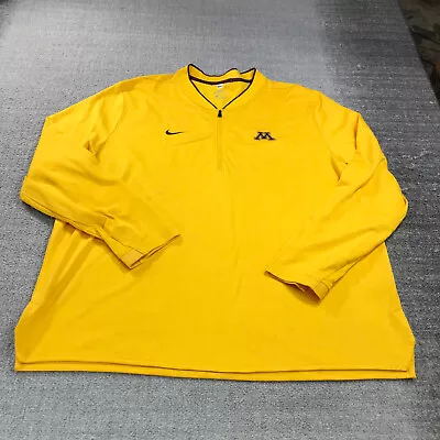 Minnesota Golden Gophers Jacket Mens 3XL XXXL Yellow Maroon Quarter Zip Pullover • $28.88