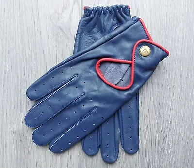 Men's Real Leather Chauffeur Driving Gloves Vintage Button Closure By KENFIT • £12.30