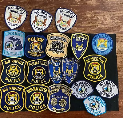 Vintage Obsolete State Of Michigan Police Patches Mixed  Lot Of 19 Item 237 • $10