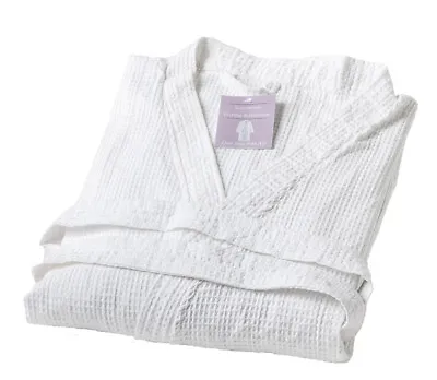 Lightweight Waffle Dressing Gown Personalised With Name 50/50 P/C • £17.54