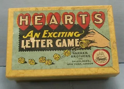 Vintage Parker Brothers Hearts Dice Game Complete With Instructions • $14.99