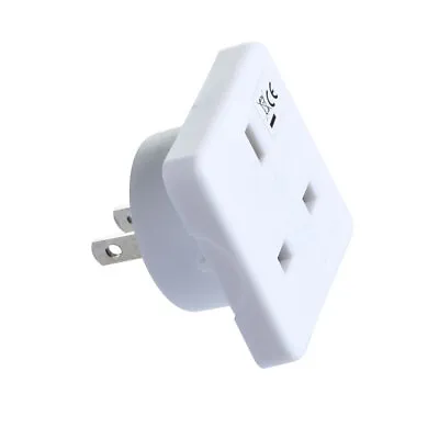 3 Pin UK To U.S Canada Power Adaptor Plug Converter Travel Adapter • £5.75