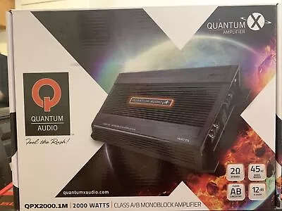 QUANTUM AUDIO QPX2000.1M 2000W MAX CLASS-A/B Monobock Car Subwoofer Amplifier • $105