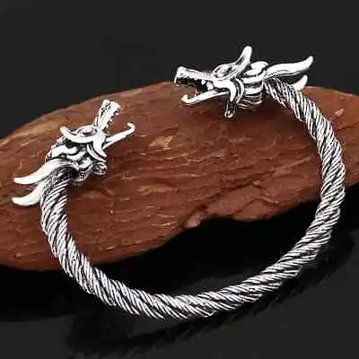 925 Sterling Silver Dragon Fashion Jewelry Charm Wristband Bracelet Bangle Cuff • $19.74