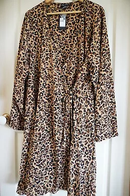 City Chic Plus Size XXL / 24 Leopard Animal Print Wrap Short Above Knee Dress • $39.99