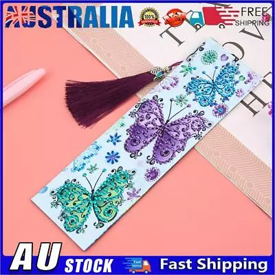 AU DIY Butterfly Special Shaped Diamond Painting Creative Leather Tassel Bookmar • $9.99