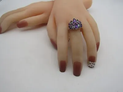 AMAZING MYSTIC TOPAZ & AMETHYST RING Sterling Silver 925 NWT Size 9 RG13 • $53.59