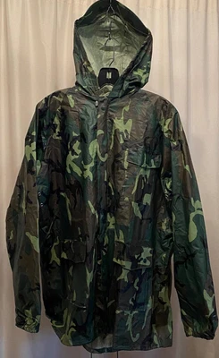 $34.99 • Buy AMERICAS CUP Camouflage PVC Rain Suit Woodland Fatigue Waterproof Jacket Pants L