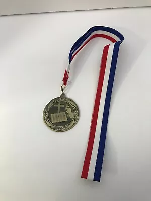 Church Christian  Medal With Ribbon Die Cast Medal Ships 2-3 Day Mail • $3.95