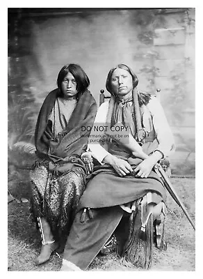 Chief Quanah Parker Native American Leader And His Wife 5x7 Photo • $8.49