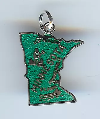 Vintage Sterling Silver Enamel Minnesota State Charm • $12