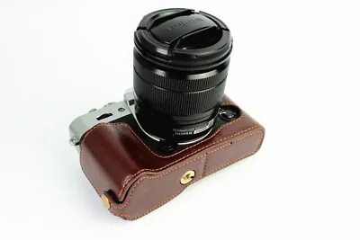 Genuine Real Leather Half Camera Case Grip For FUJIFILM FUJI X-T10 X-T20 X-T30 • $27.17