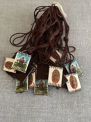 $11.99 • Buy Our Lady Of Guadalupe/Santo Nino De Atocha Brown Scapulars