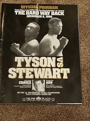 Mike Tyson Vs Alex Stewart Program Guide Offical 1990 Trump Plaza • $30