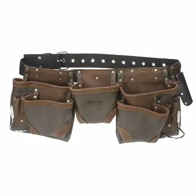 Irwin 11 Pocket Split Leather Tool Belt Heavy Duty Premium Double Stitching NEW • $150.48