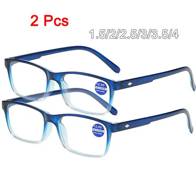 £4.59 • Buy 2x Gradient Reading Glasses Mens Womens Unisex Reader 1.5 2.0 2.5 3.0 3.5 4.0 UK