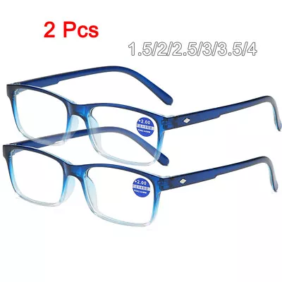 £4.59 • Buy 2x Gradient Reading Glasses Mens Womens Unisex Reader 1.5 2.0 2.5 3.0 3.5 4.0 UK