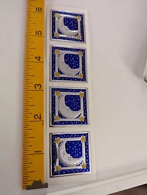  Fossler Foil Seals Stickers Moons Marian Heath Greeting Cards 1 Strip Of 4  • $3.50