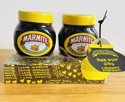Marmite Branded Egg Cups 2012 Collectable In Orig Box - No Marmite Portions • £14.06