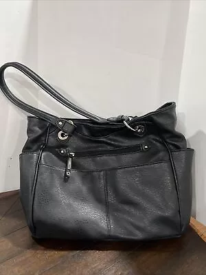 Rosetti Black Delta Crossbody Handbag Purse • $19.99