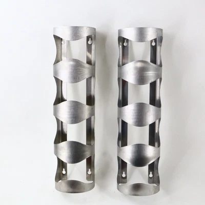 $27.95 • Buy 2 Ikea Stainless Wine Rack 21152 4 Bottle Wall Hanger 17-3/4 X 4-3/4 In