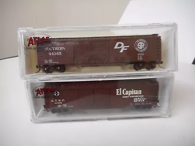 Atlas N Scale 50' DD Boxcars Santa Fe And Southern • $20