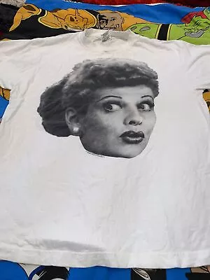 Vtg 90s I Love Lucy Lucille Ball Big Face Graphic 1993 T Shirt Xl CBS Tee • $99.99