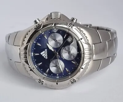 Vintage Genuine 2005 ADIDAS Sport 10-5025 Blue Dial Men's Chronograph Watch • $150