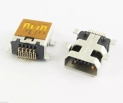 100 Pcs Mini USB Jack Female Socket Connector 10 Pin SMT • $18.39
