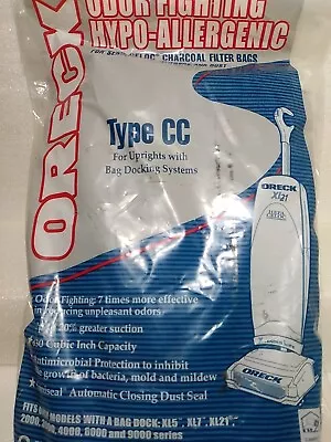 ORECK TYPE CC VACUUM BAGS ~ 5 COUNT ~Individually Factory Sealed • $14.45