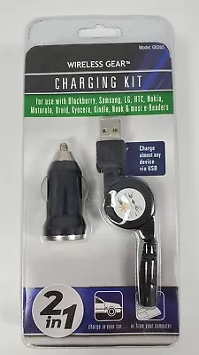 Wireless Gear 2 In 1 Charging Kit For Samsung LG Nokia Moto Kindle Droid HTC • $6.50