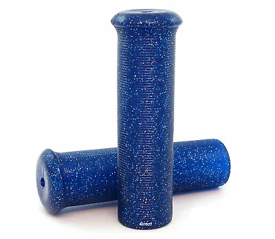 Blue Stardust Metal Flake Sparkle Vintage - Motorcycle Grips - 7/8  • $13.95