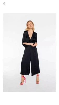 $42 • Buy Sheike Avalon Jumpsuit Black 3/4 Sleeves Size 8