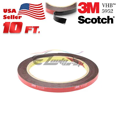 $5.99 • Buy Genuine 3M VHB #5952 Double-Sided Mounting Foam Tape Automotive Car 6mmx10FT