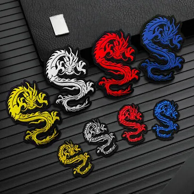 Dragon Embroidered Sew On Patch Badge Fabric Clothes Craft Sticker Transfer Gift • £3.35