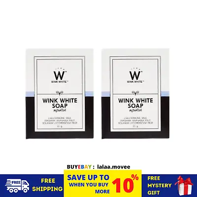 2 Bars Authentic Gluta Wink White Soap Skin Whitening Brightening Free Shipping • $21.02