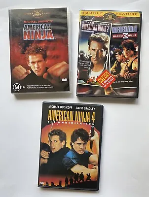 American Ninja 1 2 3 4 DVD Lot Region 1-4 Michael Dudikoff 80s Action NTSC / PAL • $59.99